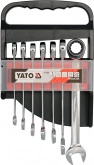 Набор ключей комбинированных с трещоткой. YATO YT-0208