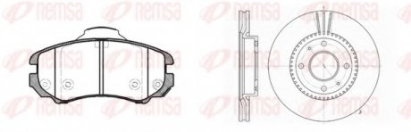 Комплект: 2 диски + 4 колодки гальмівні REMSA 8953.01 (фото 1)