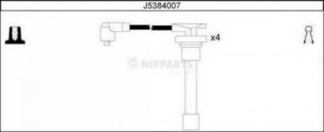 Комплект высоковольтных проводов NIPPARTS J5384007 (фото 1)