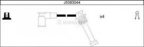 Комплект высоковольтных проводов NIPPARTS J5383044 (фото 1)