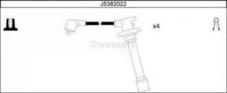 Комплект высоковольтных проводов NIPPARTS J5382022 (фото 1)