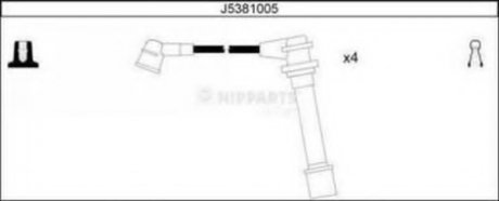 Комплект кабелів високовольтних NIPPARTS J5381005 (фото 1)