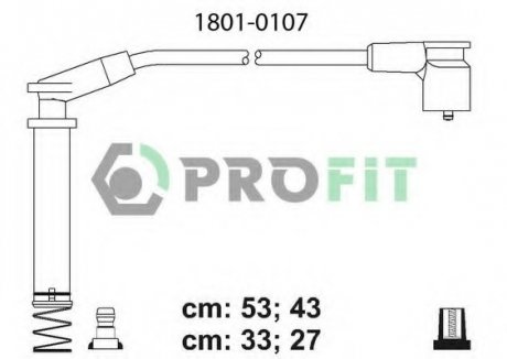Комплект високовольтних проводів PROFIT 1801-0107 (фото 1)