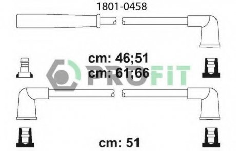 Комплект высоковольтных проводов PROFIT 1801-0458 (фото 1)