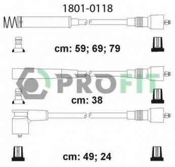 Комплект высоковольтных проводов PROFIT 1801-0118 (фото 1)