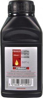 Гальмівна рідина Synthetic DOT 4 0.25л FERODO FBX025