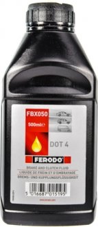 Гальмівна рідина Synthetic DOT 4 0.5л FERODO FBX050