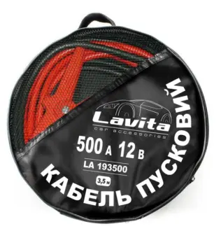 Стартовые провода 500А 3,5м LAVITA 193500