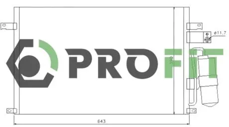 Конденсер кондиционера PROFIT 1770-0102