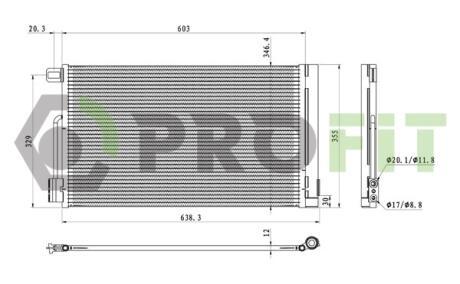 Конденсер кондиціонера PROFIT 1770-0082