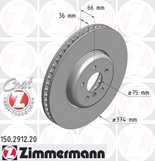 Тормозной диск ZIMMERMANN 150.2912.20