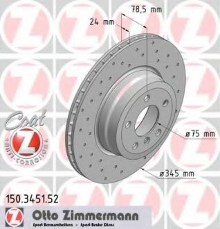 Диск гальмівний SPORT Z ZIMMERMANN 150.3451.52
