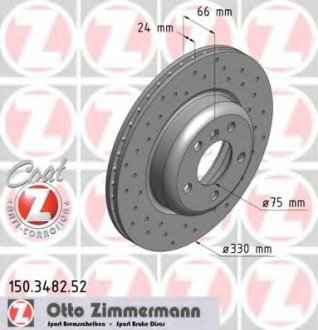 Тормозной диск ZIMMERMANN 150.3482.52