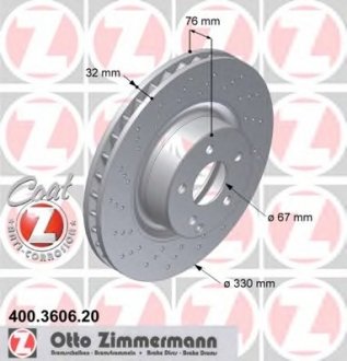 Тормозной диск ZIMMERMANN 400.3606.20 (фото 1)