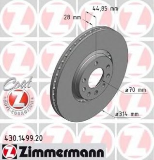 Тормозной диск ZIMMERMANN 430.1499.20