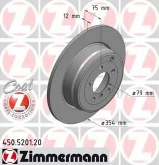 Диск гальмівний Coat Z ZIMMERMANN 450.5201.20