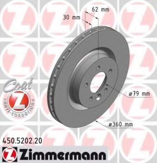 Тормозной диск ZIMMERMANN 450.5202.20