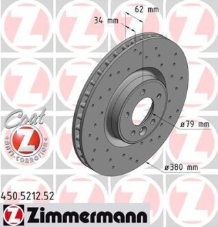 Диск гальмівний SPORT Z ZIMMERMANN 450.5212.52