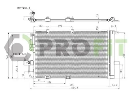 Конденсер кондиціонера PROFIT 5079C1