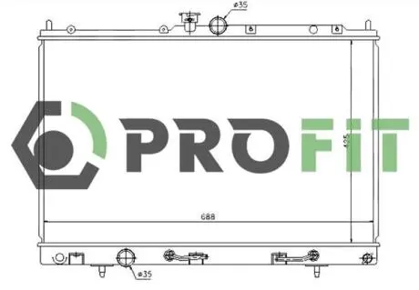 Радіатор охолоджування PROFIT 1740-0281