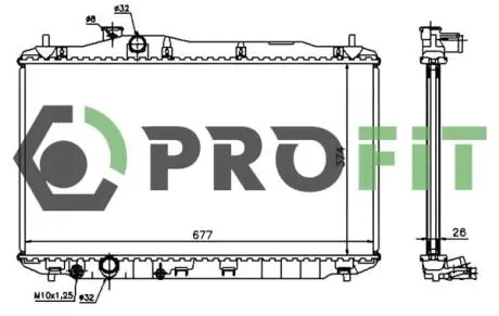 Радіатор охолоджування PR PROFIT 1740-0202