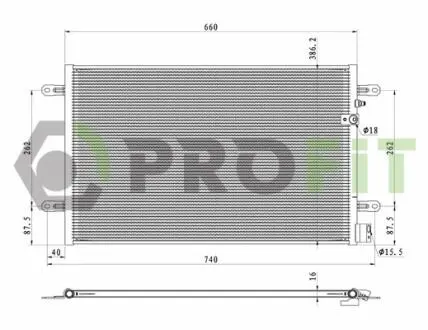 Конденсер кондиционера PROFIT 9549C1