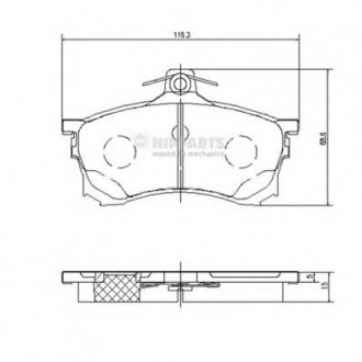 Тормозные колодки NIPPARTS J3605037