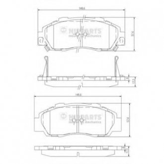 Тормозные колодки NIPPARTS J3604032