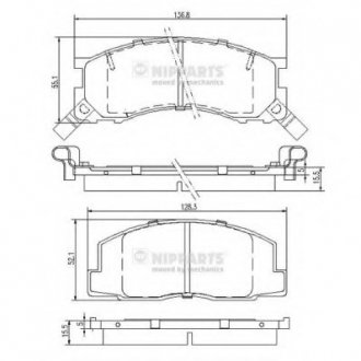Тормозные колодки NIPPARTS J3602050