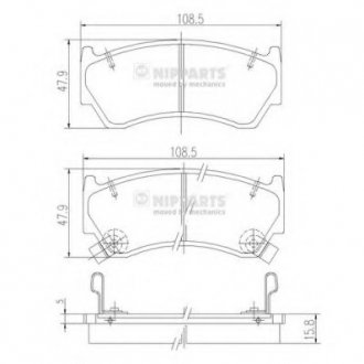 Тормозные колодки NIPPARTS J3601062