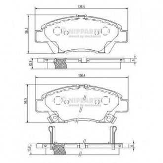 Тормозные колодки NIPPARTS N3604068