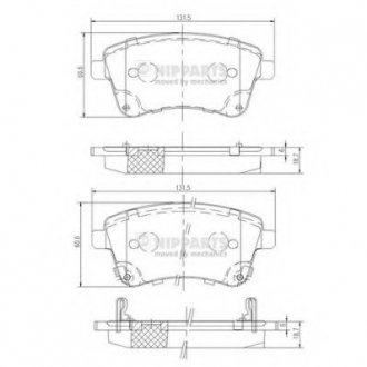 Тормозные колодки NIPPARTS N3600331