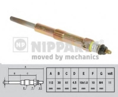 Свеча накаливания NIPPARTS J5710501 (фото 1)
