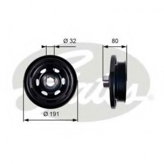 Шкив ремня генератора GATES TVD1089