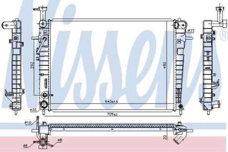 Радиатор охлаждения NISSENS 675005