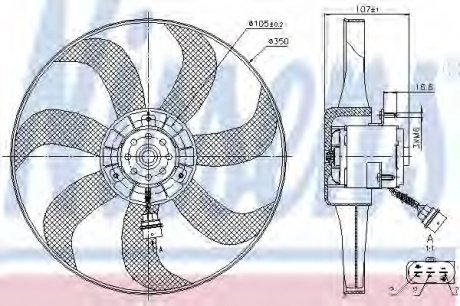 Вентилятор охолодження двигуна NISSENS 85725 (фото 1)