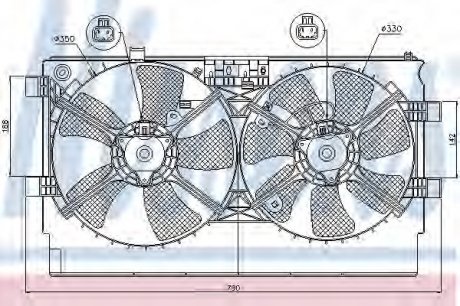 Вентилятор охолодження двигуна NISSENS 85635