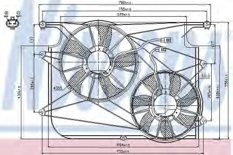 Вентилятор охолодження двигуна NISSENS 85610