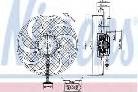 Вентилятор охолодження двигуна NISSENS 85541 (фото 1)