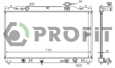 Радіатор охолоджування PROFIT 1830A2