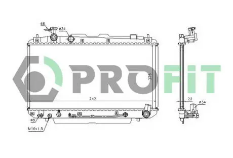 Радіатор охолоджування PROFIT 8131A1