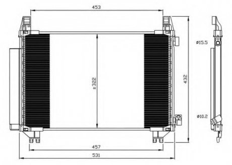 Радіатор кондиціонера NRF 350062