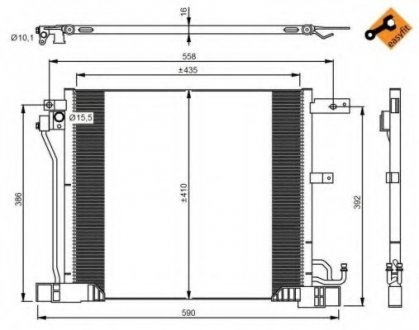 Конденсер кондиционера NRF 350040