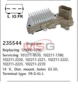 Регулятор напруги генератора CG CARGO 235544 (фото 1)