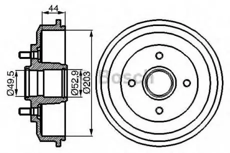 Барабан тормозной 986477102 BOSCH 0986477102
