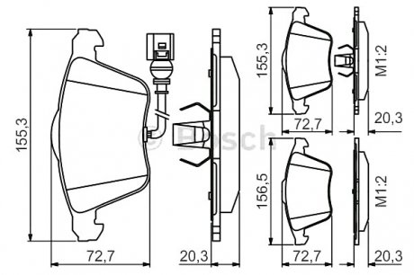 Тормозные колодки 986495356 BOSCH 0986495356