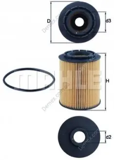 Масляний фільтр MAHLE MAHLE\KNECHT OX160DOEKO