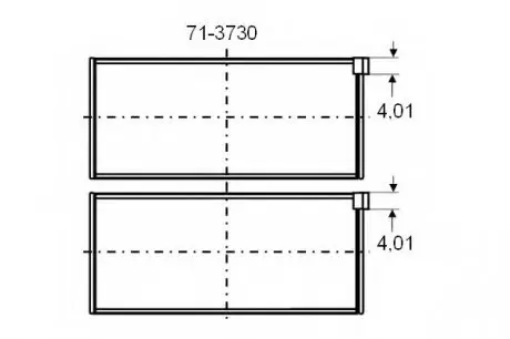 Вкладиші шатунні GLYCO 71-3730/4 0.30MM