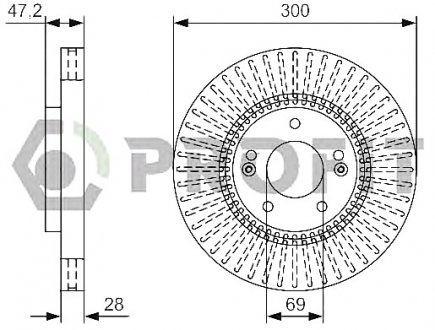 Тормозной диск PROFIT 5010-1630 (фото 1)