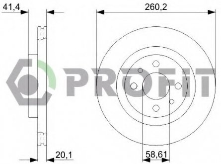 Тормозной диск PROFIT 5010-1147 (фото 1)